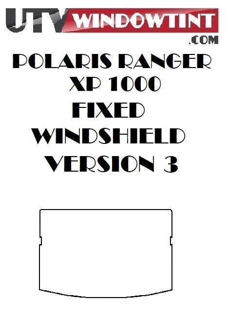 Polaris Ranger 1000 XP fixed windshield tint installed — version 3, 2018-current