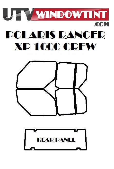 Polaris Ranger 1000 XP Crew window tint — driver side door close-up