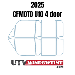 CFMOTO U10XL window tint — overhead view showing all windows