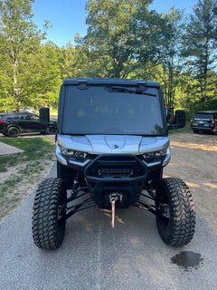 Can-Am Defender Crew 2020-2022 window tint — driver side door close-up