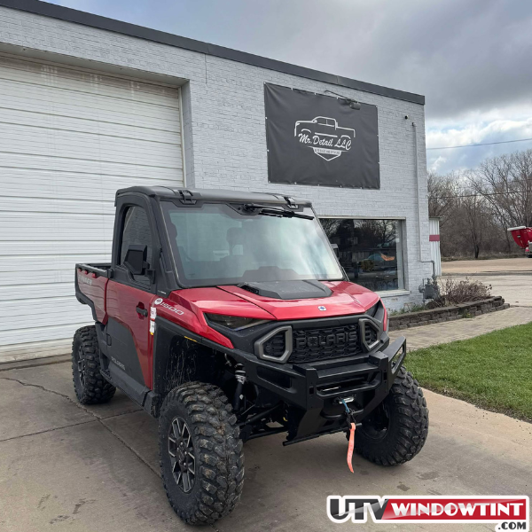 Polaris Ranger 1500 XD window tint installed — 2024+ 2-door UTV main shot
