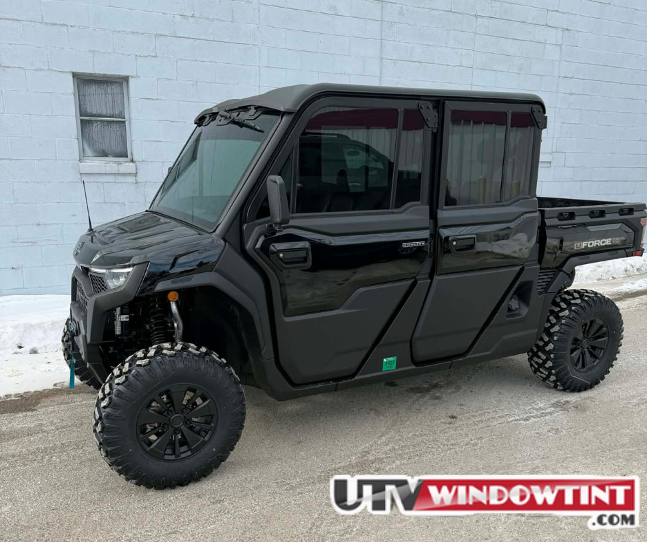CFMOTO U10XL window tint — driver side door close-up