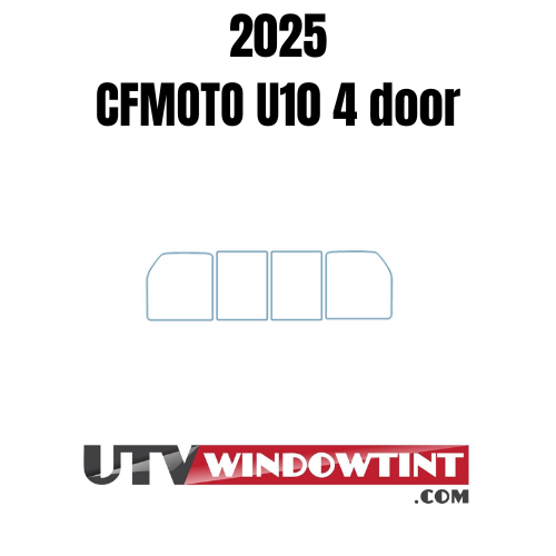 Pre-cut CFMOTO U10XL tint kit — ceramic film, 4-door UTV