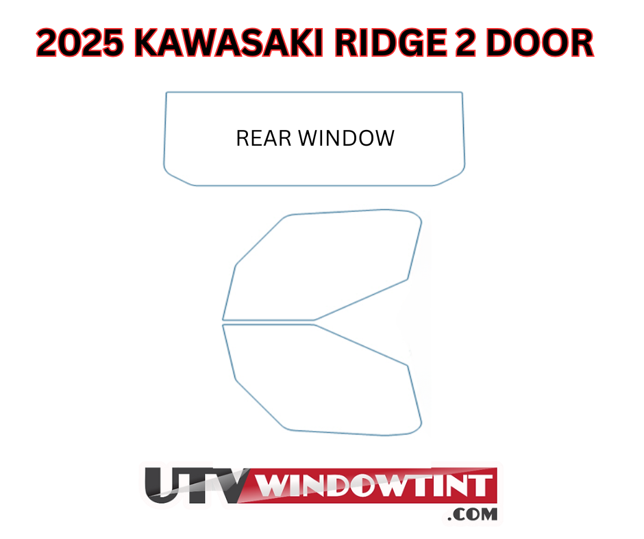 Pre-cut Kawasaki Ridge 2-door tint kit — ceramic film option