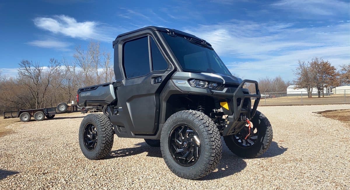 Can-Am Defender 2020-2022 window tint installed — 2-door UTV main shot