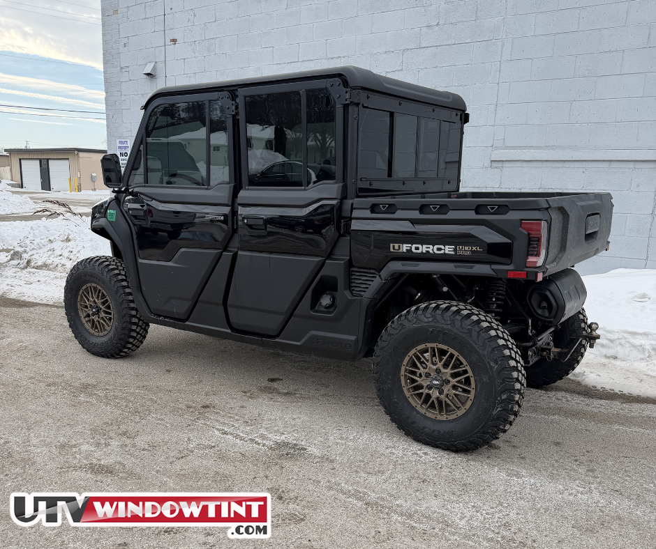 CFMOTO U10XL tint — rear door window detail shot