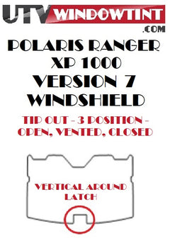 Polaris Ranger 1000 XP Crew window tint — overhead view all windows