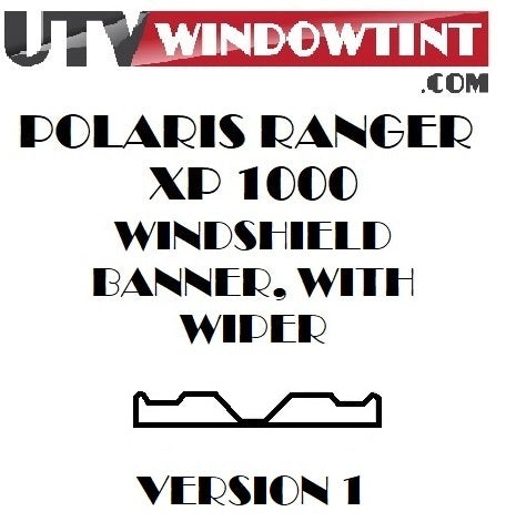 Ranger 1000 XP windshield banner tint — close-up showing strip coverage