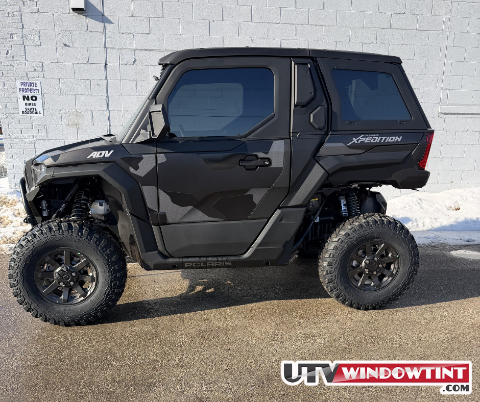 Polaris Xpedition ADV window tint installed — 2024+ 2-door + bed cap