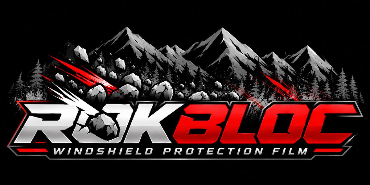 ROKBLOC pre-cut UTV windshield protection film, 8 mil clear film that helps prevent rock chips
