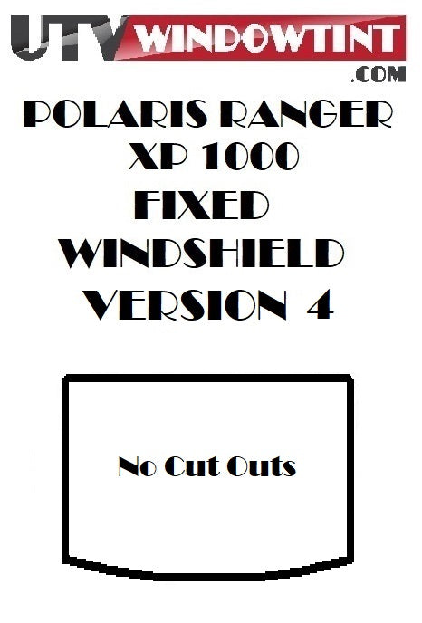 Polaris Ranger 1000 XP fixed windshield tint installed — version 4, 2018-current
