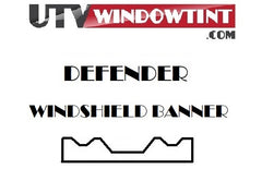 Pre-cut Can-Am Defender windshield banner tint — precision film for top strip