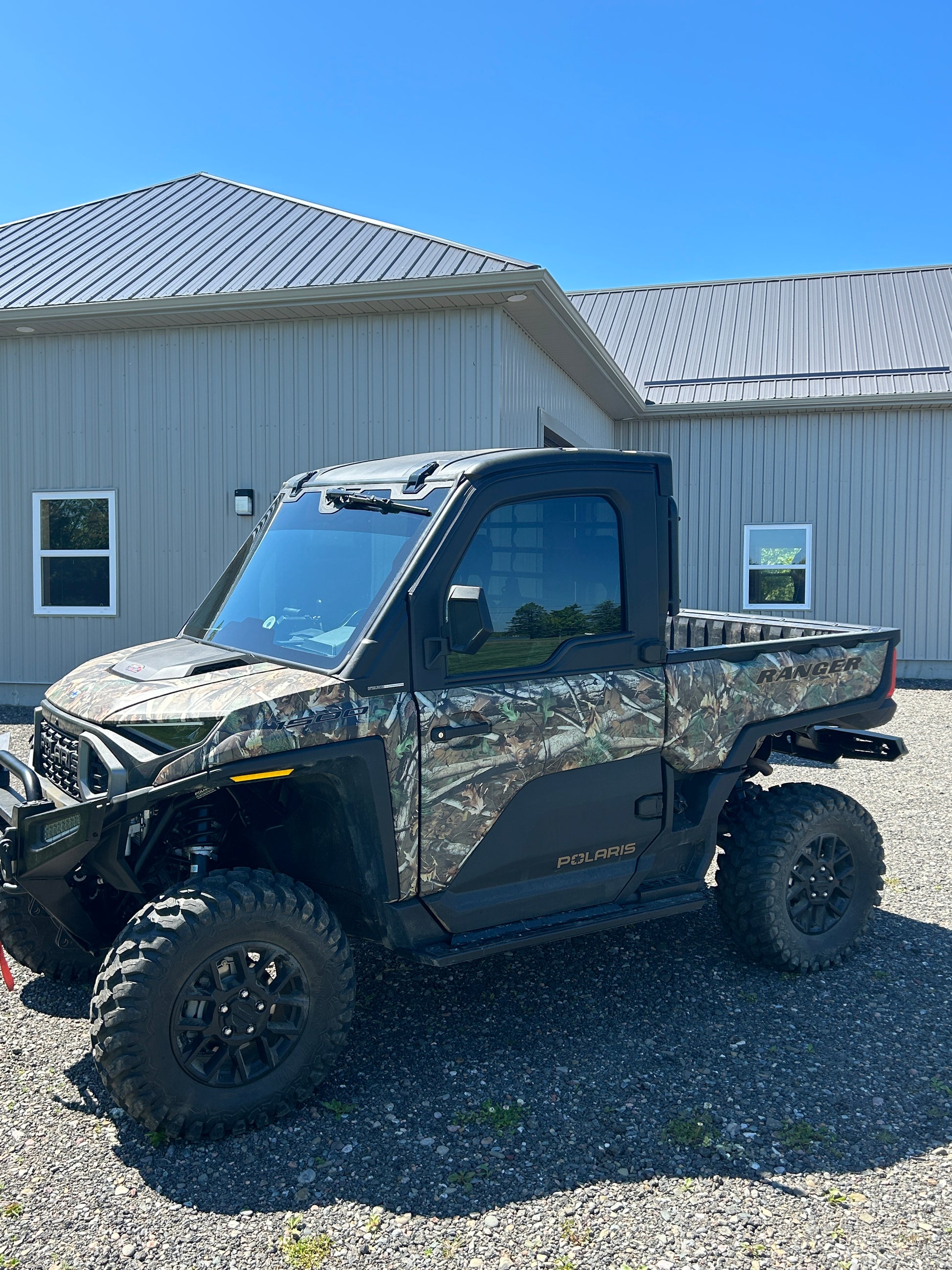 Polaris Ranger 1500 XD window tint installed — passenger side view