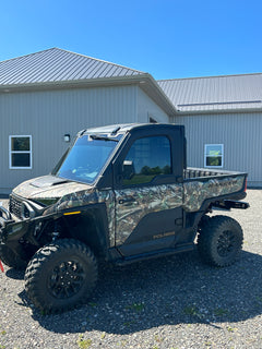 Polaris Ranger 1500 XD window tint installed — passenger side view