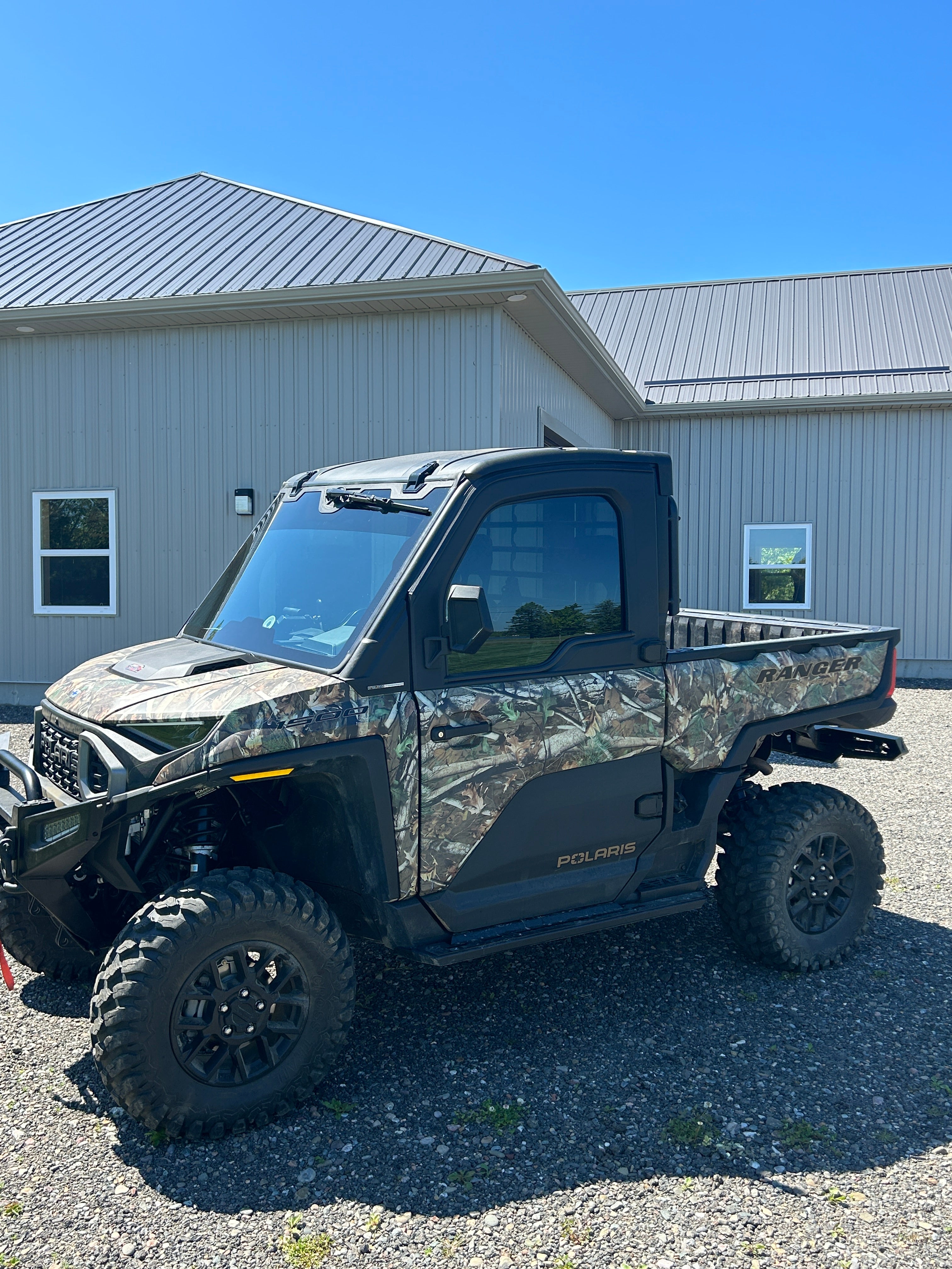Polaris Ranger 1500 XD window tint installed — passenger side view