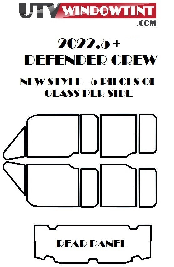 Can-Am Defender Crew HD10 tint kit — full 4-door coverage installed