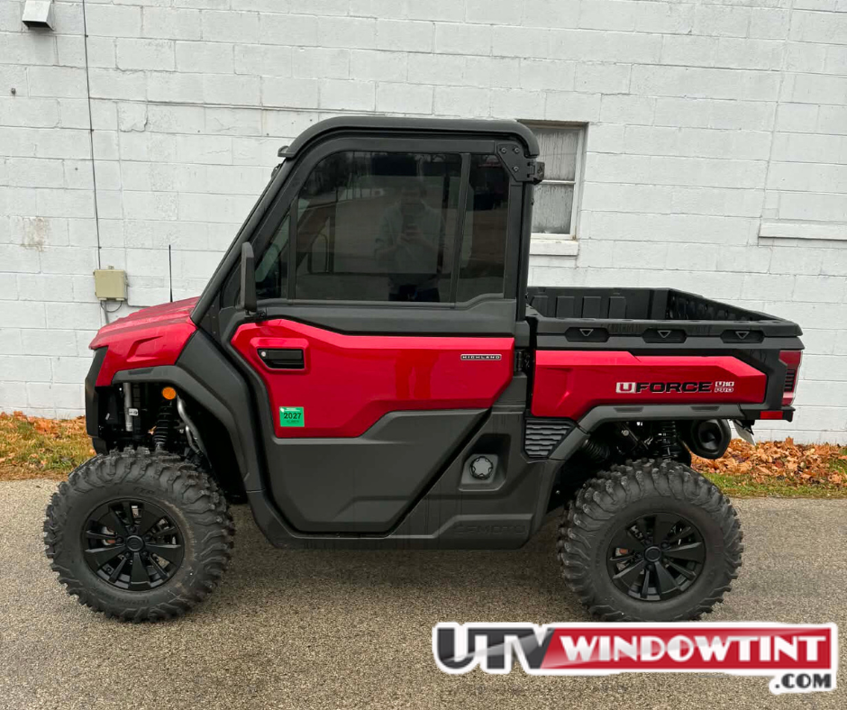 CFMOTO U10 window tint installed — 2-door UTV main shot