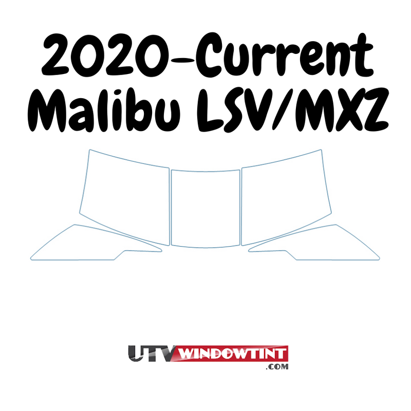 Pre-cut Malibu LSV/MXZ window tint kit — 2020+ windshield film installed