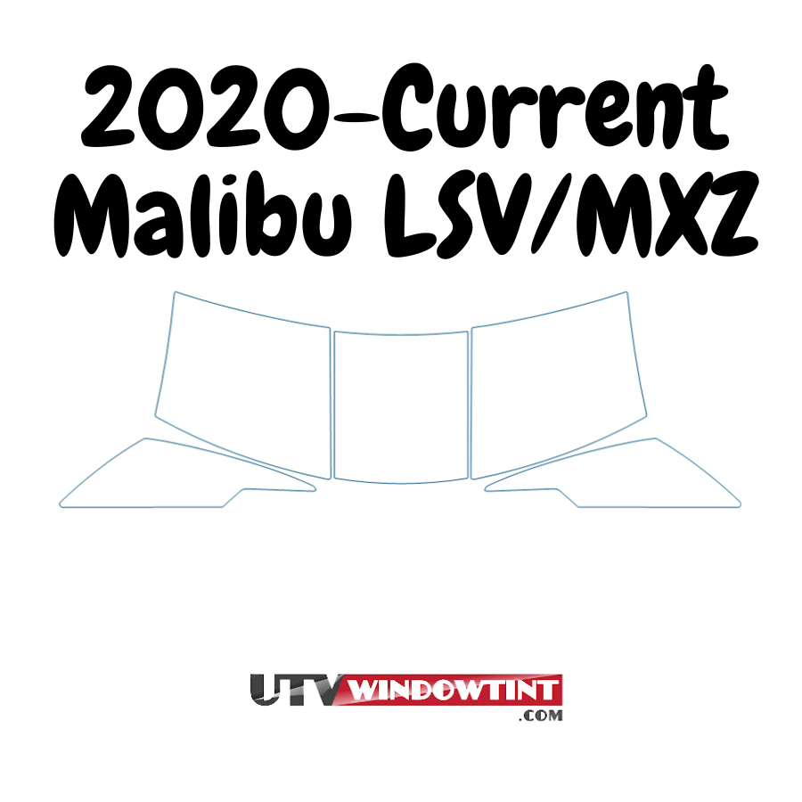 Pre-cut Malibu LSV/MXZ window tint kit — 2020+ windshield film installed