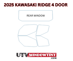 Kawasaki Ridge 4-door window tint — before and after comparison
