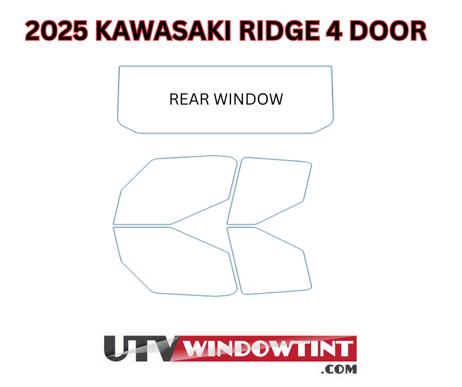 Kawasaki Ridge 4-door window tint — before and after comparison