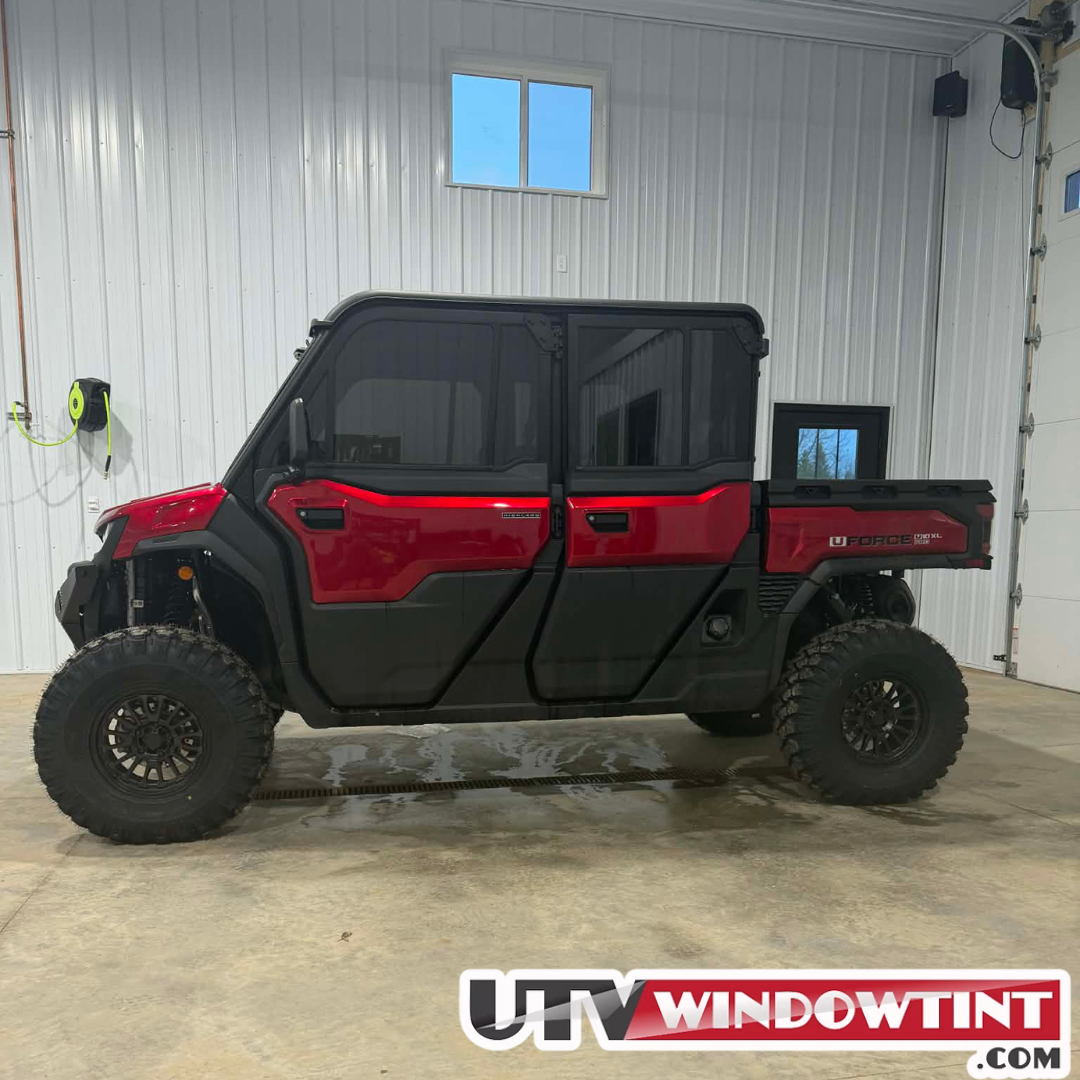 CFMOTO U10XL window tint installed — 4-door UTV main shot