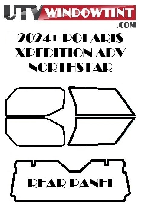 UTV window tint shade options for Polaris Xpedition ADV — 5% to 70%