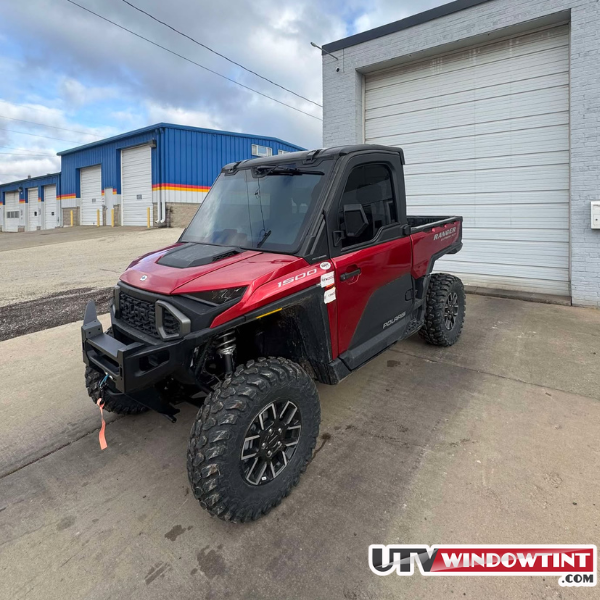 Ranger 1500 XD tint packaging — precision-cut pieces labeled by window