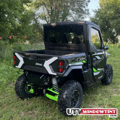 Kawasaki Ridge window tint — driver side door close-up installed