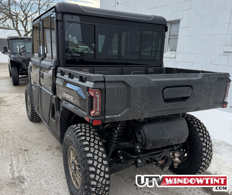 CFMOTO U10XL window tint installed — passenger side view