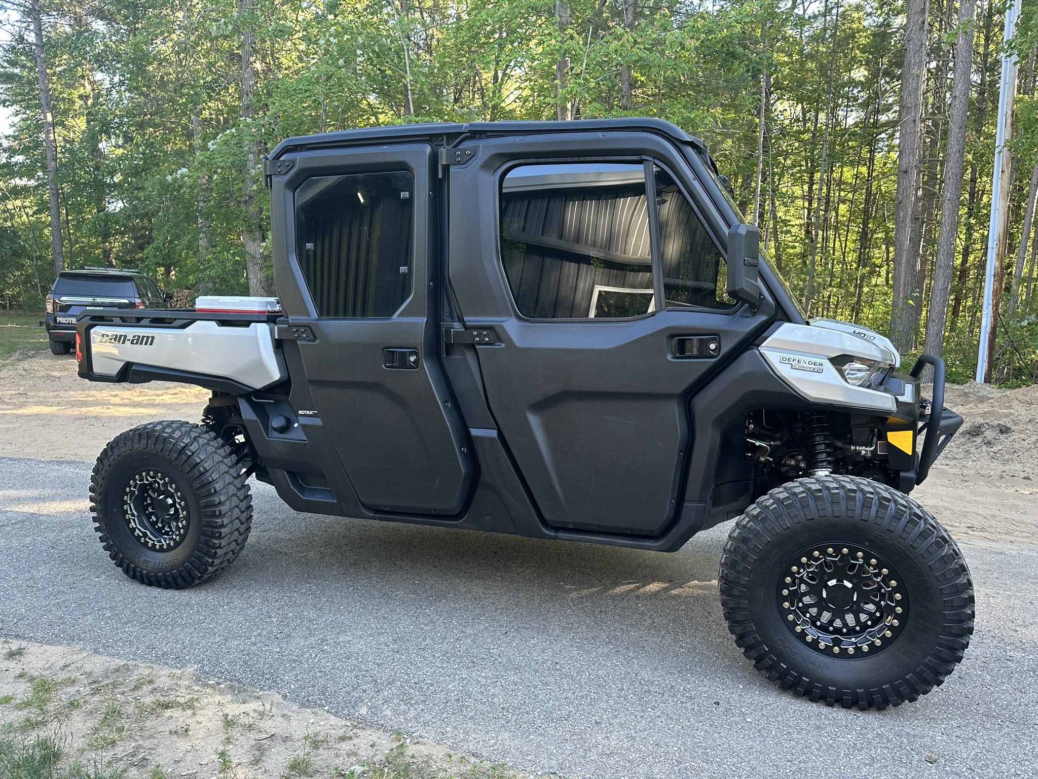 Can-Am Defender Crew 2020-2022 window tint installed — 4-door UTV main shot