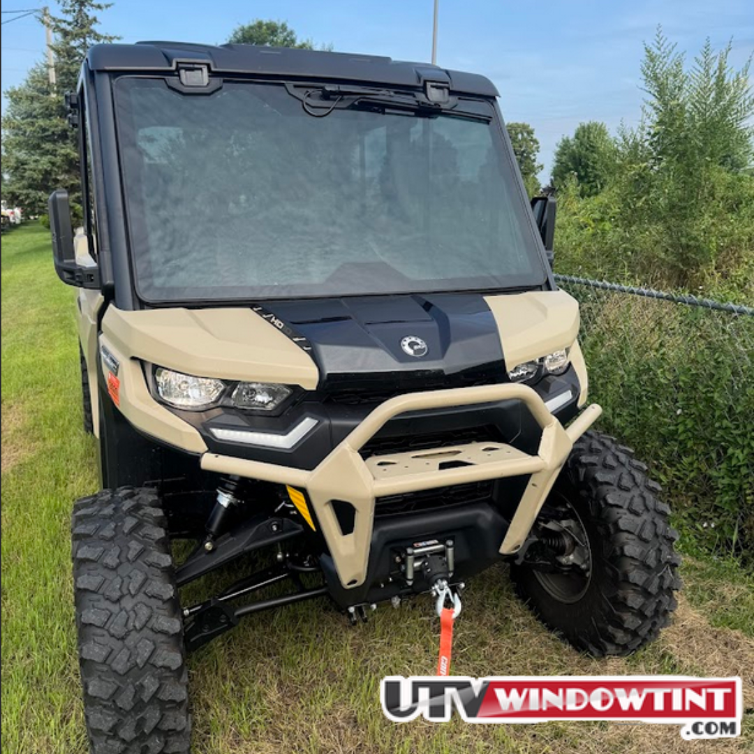 Can-Am Defender HD10/HD11 windshield tint installed — current model