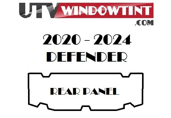 Can-Am Defender HD11 rear panel tint — close-up showing clarity