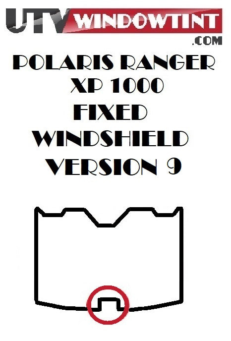 Polaris Ranger 1000 XP fixed windshield tint installed — version 9, 2018-current