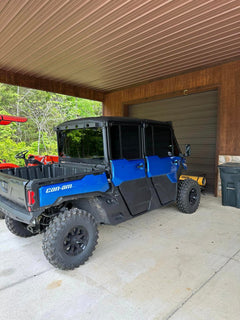 Pre-cut Can-Am Defender HD10 rear panel tint kit — film piece